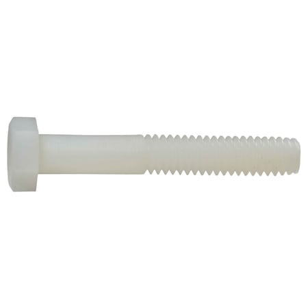 Midwest Fastener Not Graded, 5/16"-18 Hex Head Cap Screw, Plain Nylon, 2 in L, 8 PK 77092